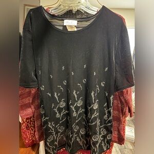 Black sparkle glittery top